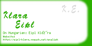 klara eipl business card